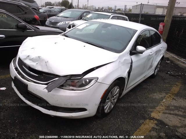 1C3CCCFB0FN662708 - 2015 CHRYSLER 200 LX WHITE photo 2