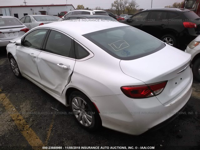 1C3CCCFB0FN662708 - 2015 CHRYSLER 200 LX WHITE photo 3