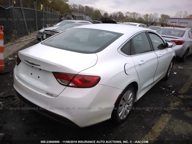 1C3CCCFB0FN662708 - 2015 CHRYSLER 200 LX WHITE photo 4