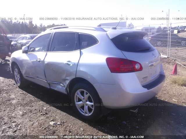 JN8AS5MVXBW254627 - 2011 NISSAN ROGUE S/SV/KROM SILVER photo 3