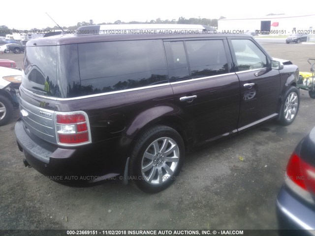 2FMGK5DC0BBD29921 - 2011 FORD FLEX LIMITED MAROON photo 4