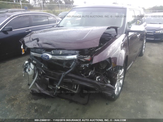 2FMGK5DC0BBD29921 - 2011 FORD FLEX LIMITED MAROON photo 6