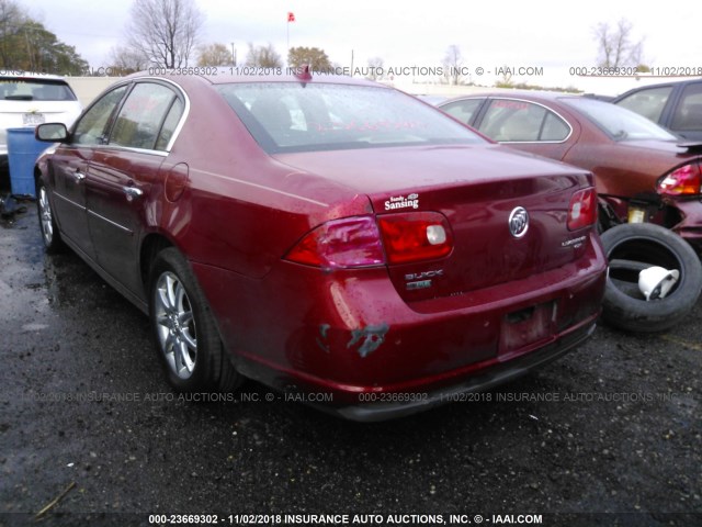 1G4HC5EM7AU136683 - 2010 BUICK LUCERNE CXL RED photo 3