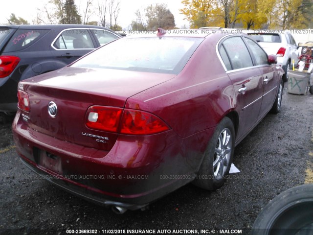 1G4HC5EM7AU136683 - 2010 BUICK LUCERNE CXL RED photo 4