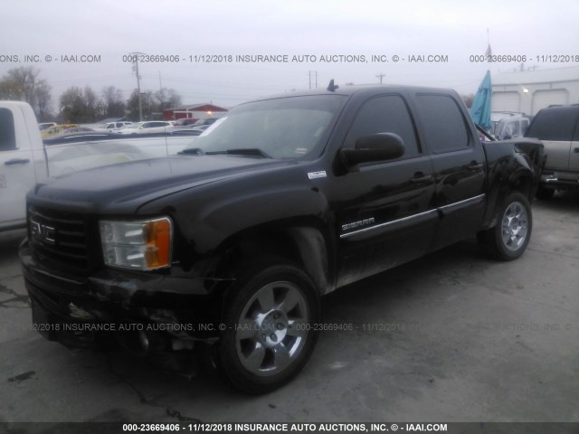 3GTP2WE30BG289670 - 2011 GMC SIERRA K1500 SLT BLACK photo 2