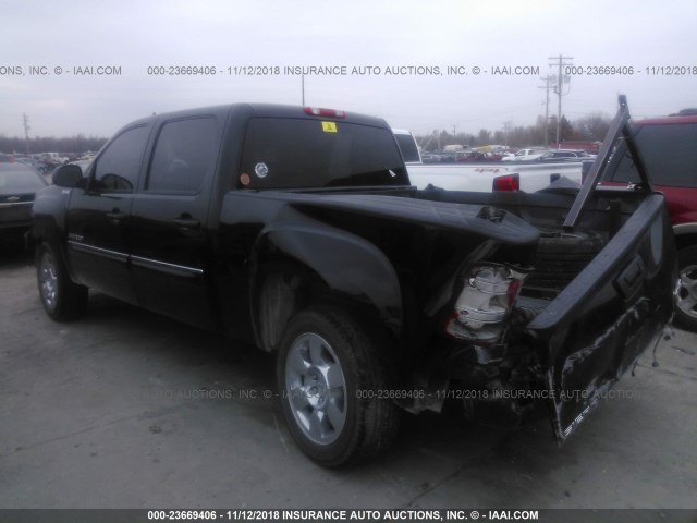 3GTP2WE30BG289670 - 2011 GMC SIERRA K1500 SLT BLACK photo 3