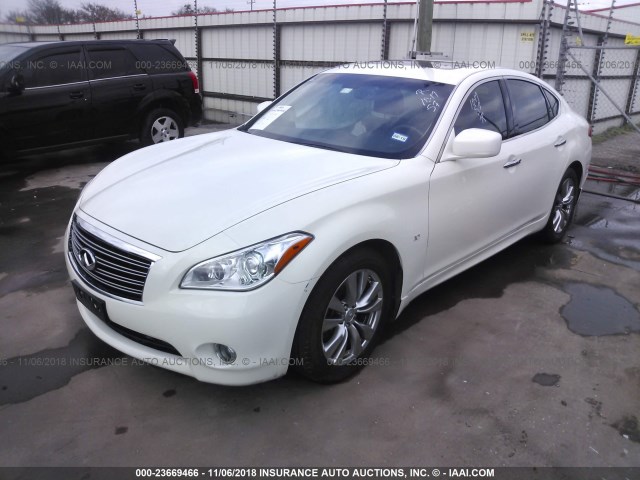 JN1BY1AP2EM260390 - 2014 INFINITI Q70 3.7 WHITE photo 2