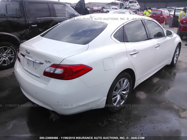 JN1BY1AP2EM260390 - 2014 INFINITI Q70 3.7 WHITE photo 4