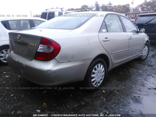 4T1BE30K04U927832 - 2004 TOYOTA CAMRY LE/XLE/SE GOLD photo 4