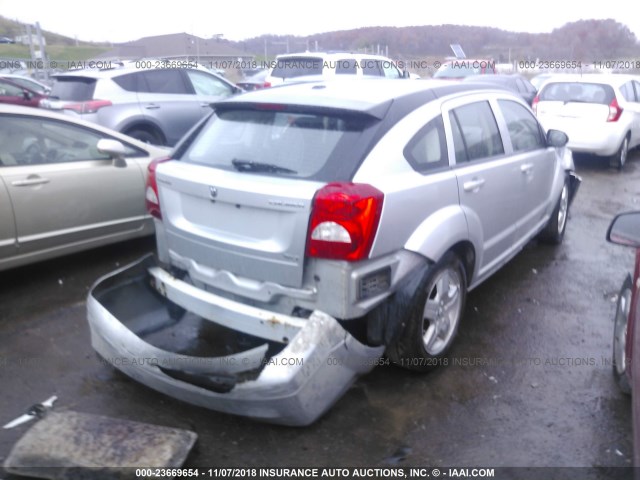 1B3HB48A19D163748 - 2009 DODGE CALIBER SXT SILVER photo 4