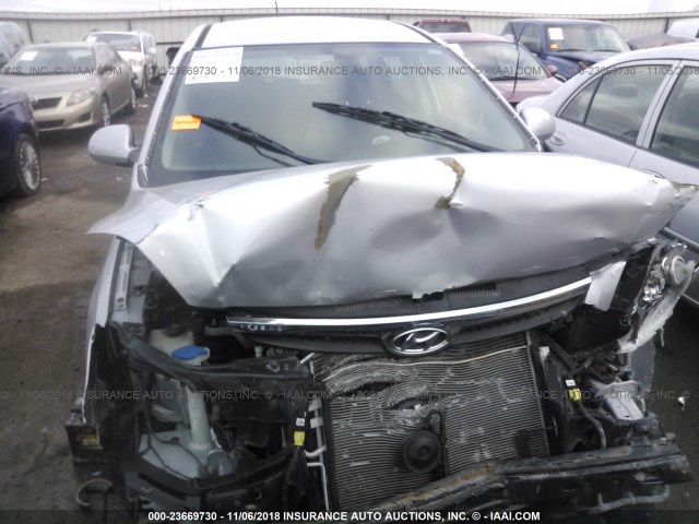 KMHDB8AE3CU135941 - 2012 HYUNDAI ELANTRA TOURING GLS SILVER photo 6