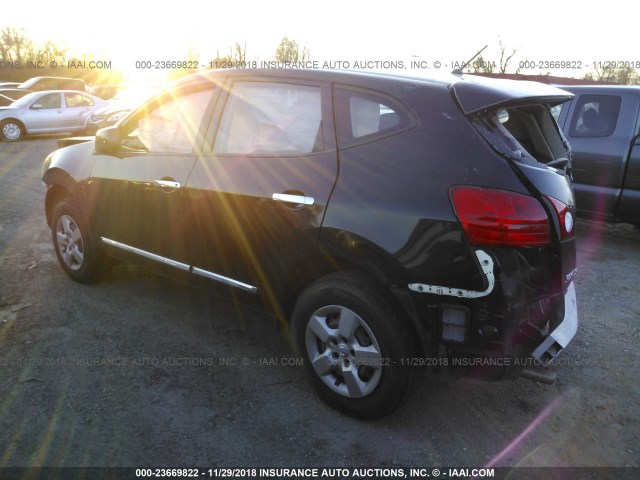 JN8AS5MV4DW638535 - 2013 NISSAN ROGUE S/SV BLACK photo 3