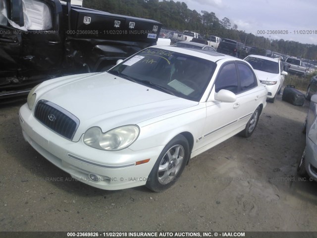 KMHWF35H15A140290 - 2005 HYUNDAI SONATA GLS/LX WHITE photo 2