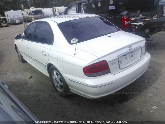 KMHWF35H15A140290 - 2005 HYUNDAI SONATA GLS/LX WHITE photo 3