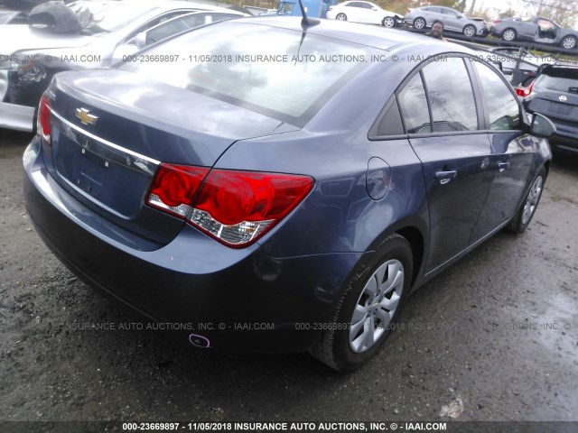 1G1PA5SH7D7310633 - 2013 CHEVROLET CRUZE LS BLUE photo 4