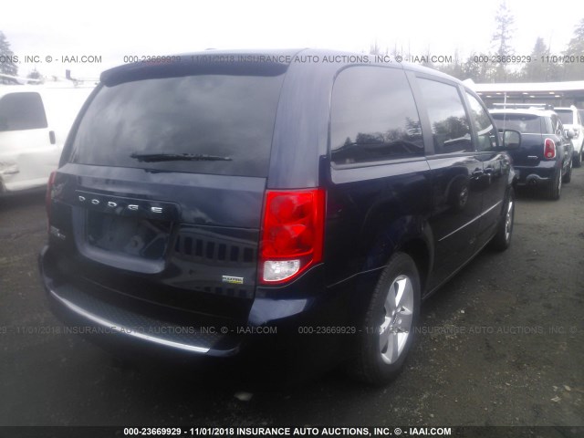 2C4RDGBG0ER212974 - 2014 DODGE GRAND CARAVAN SE Dark Blue photo 4