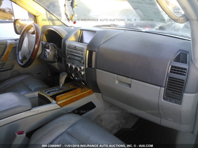 5N3AA08A15N803346 - 2005 INFINITI QX56 BLACK photo 5