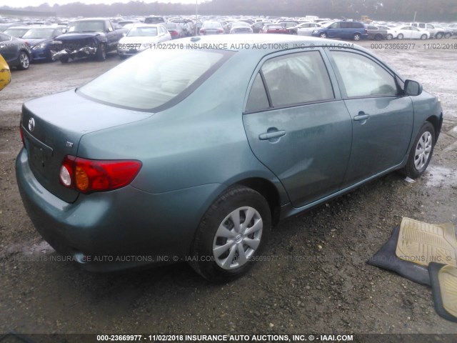 JTDBL40E999023868 - 2009 TOYOTA COROLLA LE/XLE GREEN photo 4