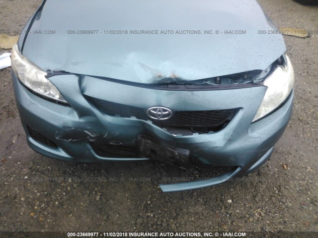 JTDBL40E999023868 - 2009 TOYOTA COROLLA LE/XLE GREEN photo 6