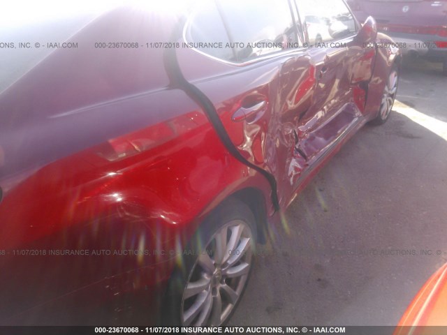 JTHCK262872017931 - 2007 LEXUS IS 250 RED photo 6