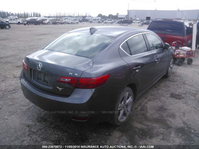 19VDE1F35FE000482 - 2015 ACURA ILX 20 GRAY photo 4