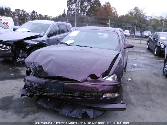 2G4WC582171132019 - 2007 BUICK LACROSSE CX BURGUNDY photo 6