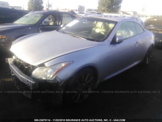 JNKCV66E19M721792 - 2009 INFINITI G37 SPORT SILVER photo 2