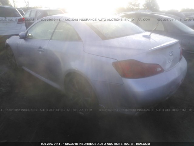 JNKCV66E19M721792 - 2009 INFINITI G37 SPORT SILVER photo 3