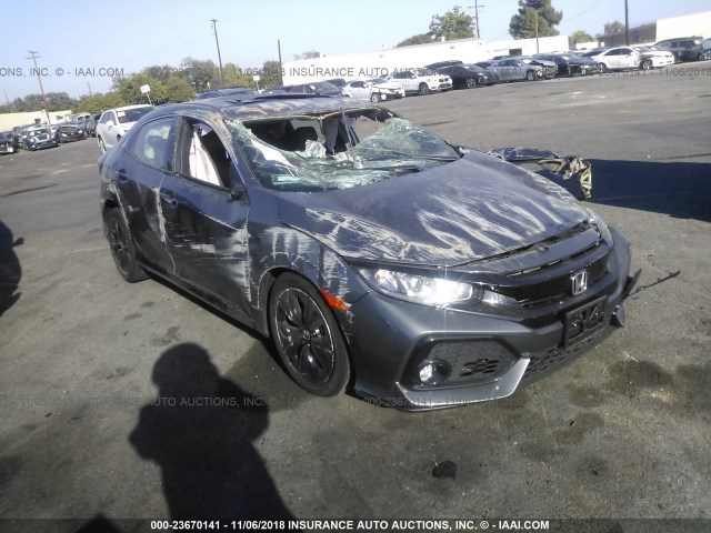 SHHFK7H87JU413140 - 2018 HONDA CIVIC EXL GRAY photo 1