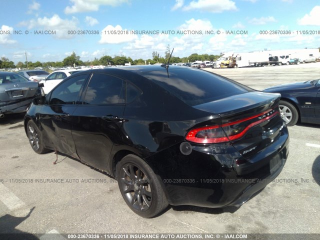 1C3CDFBB5FD345128 - 2015 DODGE DART SXT BLACK photo 3