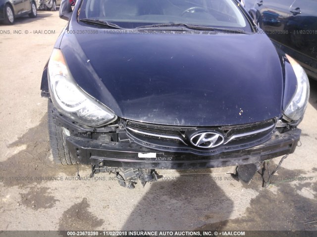 5NPDH4AE6CH092072 - 2012 HYUNDAI ELANTRA GLS/LIMITED BLACK photo 6