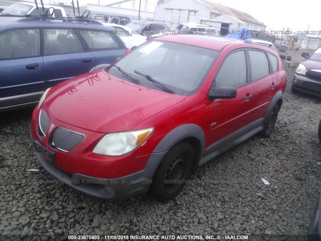 5Y2SL65866Z441119 - 2006 PONTIAC VIBE RED photo 2