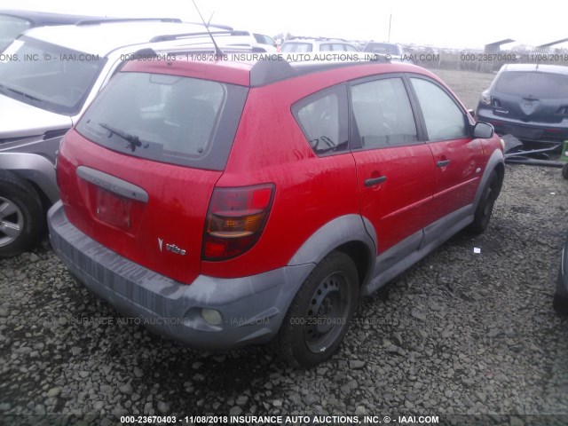 5Y2SL65866Z441119 - 2006 PONTIAC VIBE RED photo 4