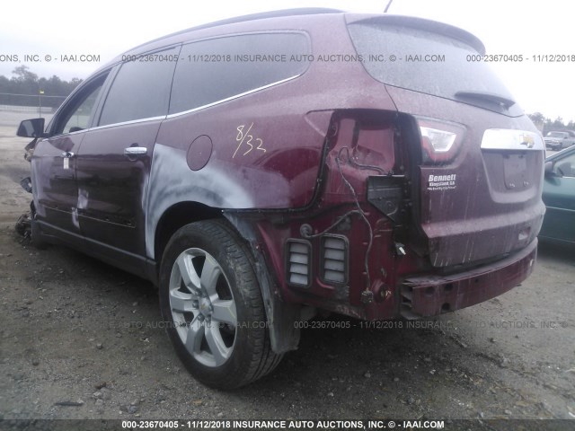 1GNKRGKD3GJ122662 - 2016 CHEVROLET TRAVERSE LT BURGUNDY photo 3