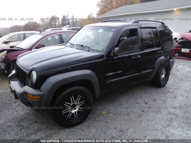 1J4GL48K03W732014 - 2003 JEEP LIBERTY SPORT/FREEDOM BLACK photo 2