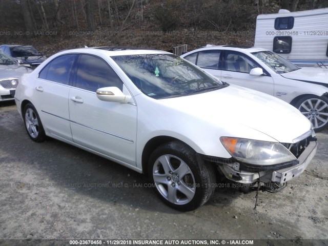 JH4KB16565C005042 - 2005 ACURA RL WHITE photo 1