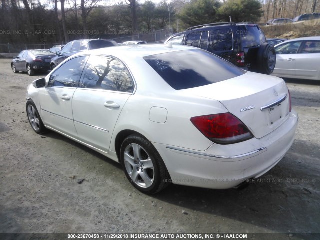 JH4KB16565C005042 - 2005 ACURA RL WHITE photo 3