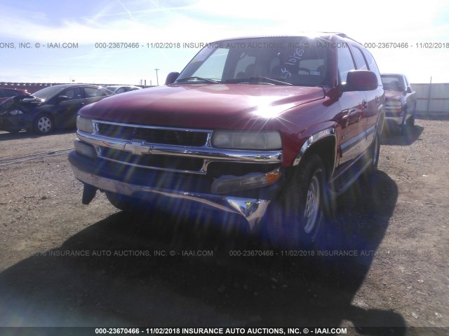 1GNEC13T51R181318 - 2001 CHEVROLET TAHOE C1500 RED photo 6