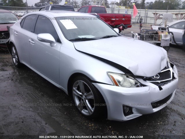 JTHBF5C28B5146524 - 2011 LEXUS IS 250 SILVER photo 1