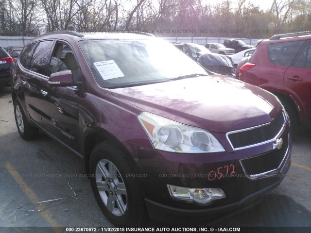 1GNER23D29S173193 - 2009 CHEVROLET TRAVERSE LT RED photo 1