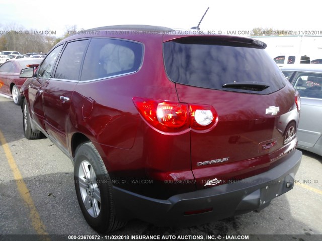 1GNER23D29S173193 - 2009 CHEVROLET TRAVERSE LT RED photo 3