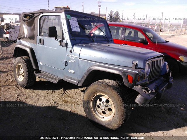 1J4FY19S5XP415369 - 1999 JEEP WRANGLER / TJ SPORT BLUE photo 1