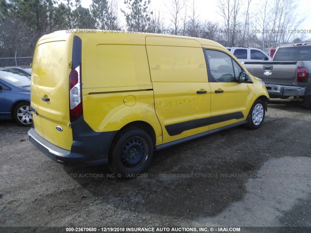 NM0LS7E70F1209048 - 2015 FORD TRANSIT CONNECT XL YELLOW photo 4