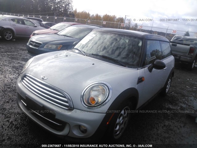 WMWZF3C52ET492953 - 2014 MINI COOPER CLUBMAN SILVER photo 2