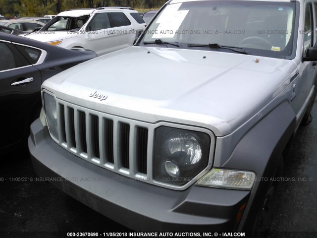 1J4PN3GK6BW502644 - 2011 JEEP LIBERTY RENEGADE SILVER photo 6