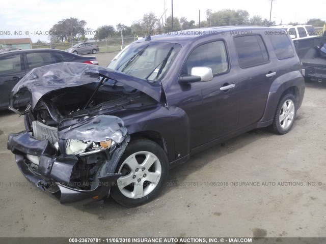 3GNDA23D57S584835 - 2007 CHEVROLET HHR LT PURPLE photo 2