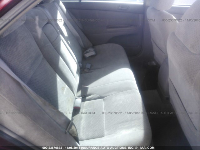 4T1BE32K43U178562 - 2003 TOYOTA CAMRY LE/XLE/SE RED photo 8