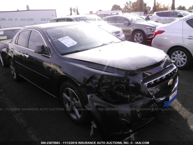 1G1ZC5E07CF310466 - 2012 CHEVROLET MALIBU 1LT BLACK photo 1