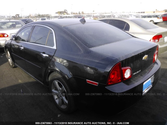 1G1ZC5E07CF310466 - 2012 CHEVROLET MALIBU 1LT BLACK photo 3