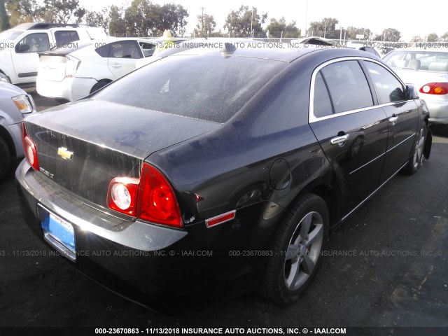 1G1ZC5E07CF310466 - 2012 CHEVROLET MALIBU 1LT BLACK photo 4